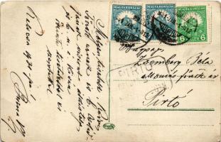 1931 Kalocsa, Stefaneum fúvószenekar, csoportkép + "PIRTÓ POSTAI ÜGYN." (EB)