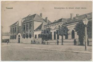 Tasnád, Községháza és állami elemi iskola. Leitner kiadása / town hall, elementary school (EK)