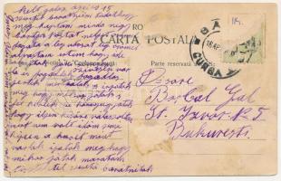 1916 Galati, Galatz; Vedere din Portul / port, steamships (ázott / wet damage)