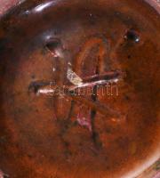 Simó Ágoston (1925-2011): Kavicsváza. Magas hőfokon égetett, rézoxiddal színezett, samottos agyag. A...