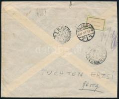 1937 Levél Magyarországra, majd visszaküldve, "Úton van" címkével