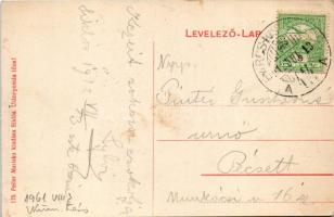 1912 Siklós, várrészlet. Feiler Mariska kiadása 176. + "BARCS - KISKŐSZEG 414 A" vasúti mo...