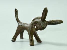 Ismeretlen szobrász: Szamár. Vas, jelzés nélkül, 13x9 cm