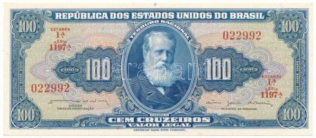 Brazília DN(1964) 100C "1197A. 022992" T:AU Brazil ND(1964) 100 Cruzeiros "1197A. 022992" C:AU Krause P#170b