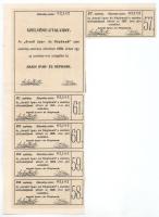 1917. Arad "Aradi Ipar- és Népbank" részvénye 400K-ról, szárazpecséttel, szelvényekkel, bé...