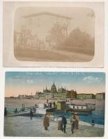 5 db RÉGI képeslap vegyes minőségben: Budapest, villa, hölgy művészlap, Sirolin reklámlap, tuberkoló...