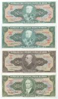 Brazília DN(1955-1956) 2C (2xklf) + DN(1954) 5C + DN(1960) 10C T:AU, közte egy XF Brazil ND(1955-1956) 2 Cruzeiros (2xdiff) + ND(1954) 5 Cruzeiros + ND(1960) 10 Cruzeiros C:AU, with an XF Krause P#157, P#157Ab, P#158b, P#159f