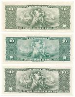 Brazília DN(1954-1956) 10C (2xklf) + DN(1961) 10C T:AU,XF
Brazil ND(1954-1956) 10 Cruzeiros (2xdiff...
