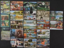 300 db MODERN színes magyarországi város képeslap, kisebb települések is (1960-2000) / 300 modern coloured Hungarian town postcards