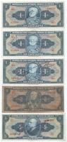 Brazília DN(1944) 1C (3x) + 2C + DN(1943) 5C T:F szép papír, közte egy VG Brazil ND(1944) 1 Cruzeiro (3x) + 2 Cruzeiros + ND(1943) 5 Cruzeiros C:F fine paper, in it an VG Krause P#132a, P#133a, P#134a