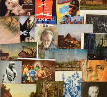 1750 db MODERN motívum képeslap dobozban: állatok, művészet, ünnepek, reklám, magyar és külföldi vegyesen / 1750 modern motive postcards in a box