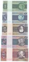 Brazília DN(1975-1981) 1C-100C (5xklf) T:AU, közte hullámos papír Brazil ND(1975-1981) 1 Cruzeiro - 100 Cruzeiros (5xdiff) C:AU, including wavy paper Krause P#191-P#195