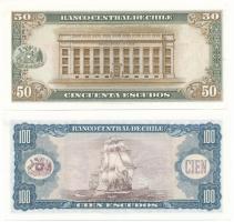 Chile DN(1973-1975) 50Esc + DN(1971-1973) 100Esc T:AU, sarokhajlások
Chile ND(1973-1975) 50 Escudos...