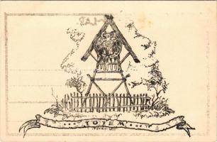 Totem. Magyar cserkész művészlap / Hungarian boy scout art postcard s: Petry (fl)