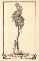 A Balatonpartról. Magyar cserkész művészlap / Hungarian boy scout art postcard s: Petry