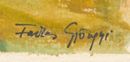 Farkas Györgyi (-): Provence, 2004. Akvarell, papír, jelzett. 22x16 cm