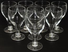 8 személyes talpas fagylaltos kehely garnitúra, hibátlan, m: 17 cm