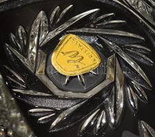 Ólomkristály négyosztatú kínáló, címkével jelzett, hibátlan, 31x19 cm