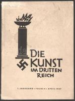 1937 Die Kunst im Dritten Reich. Folge 4. April 1937. München, 1937, Zentralverlag der NSDAP. Gazdag fekete-fehér képanyaggal. Német nyelven. Kiadói papírkötés, viseltes, foltos borítóval.