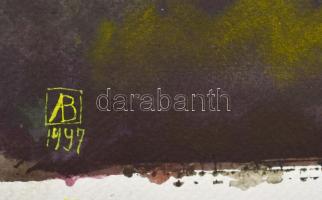 Balla Attila (1959-): Éjszaka, 1997. Akvarell, karton, jelzett. 52×37 cm