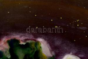 Balla Attila (1959-): Éjszaka, 1997. Akvarell, karton, jelzett. 52×37 cm