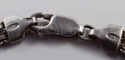 Ezüst (Ag) többsoros glídes karkötő, jelzett, h: 18 cm, nettó: 7,1 g