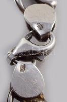 Ezüst (Ag) áttört fantáziaszemes karkötő, jelzett, h: 20 cm, nettó: 4,2 g