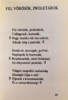 Pálinkás József (szerk.): Józsefvárosi munkásdalok. (Minikönyv). Bp., 1980, Gondolat - Fővárosi Nyom...