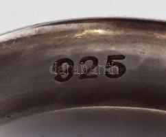 Ezüst (Ag) 2 db sávos karikagyűrű, jelzett, méret: 55, 51, nettó: 7,5 g