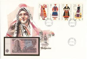 Bulgária 1974. 1L felbélyegzett borítékban, bélyegzéssel T:UNC Bulgaria 1974. 1 Leva in envelope with stamp and cancellation C:UNC