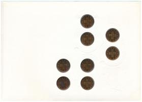 Svájc 1984. 1r bronz (8x) "Szerencselevél - 88.8.8. Heiligkreuz" felbélyegzett borítékon, ...