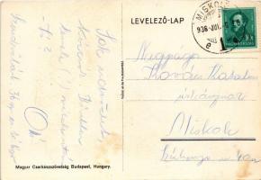 1936 Magyar cserkész művészlap. Magyar Cserkészszövetség, Klösz Gy. és Fia / Hungarian boy scout art...