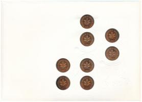 NSZK 1987. 1pf Br (8x) "Szerencselevél - 88.8.8. Blindheim" felbélyegzett borítékon, alkal...