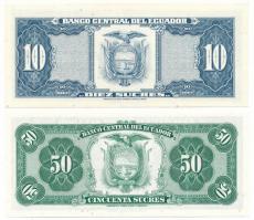 Ecuador 1980. 10S + 1976. 50S T:AU
Ecuador 1980. 10 Sucres + 1976. 50 Sucres C:AU
Krause P#111a, P...