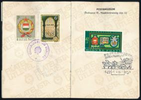 1978 Filatelista útlevél 14 állomással, többek között az "ORSZÁGGYŰLÉS ELNÖKE" bélyegzéssel