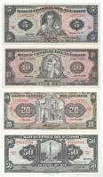 Ecuador 1973-1980. 5S-50S (4xklf) T:AU, közte egy XF Ecuador 1973-1980. 5 Sucres - 50 Sucres (4xdiff) C:AU, including an XF Krause P#100d, P#114b, P#115b, P#111a
