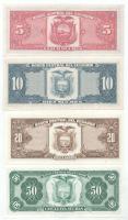 Ecuador 1973-1980. 5S-50S (4xklf) T:AU, közte egy XF
Ecuador 1973-1980. 5 Sucres - 50 Sucres (4xdif...