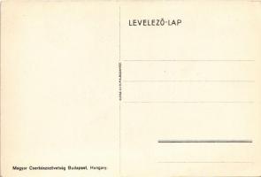 Cserkész vitorlázógéppel. Magyar Cserkészszövetség, Klösz Gy. és Fia / Hungarian boy scout art postc...