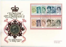 Nagy-Britannia 1986. 2P Ni-sárgaréz "II. Erzsébet / Nemzetközösségi Játékok" érmés borítékban, bélyegzéssel és német nyelvű leírással T:UNC Great Britain 1986. 2 Pounds Ni-Brass "Elisabeth II / Commonwealth Games" in coin envelope with stamp and cancellations, with German description C:UNC Krause KM#947