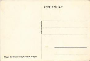 Cserkész pulykákkal. Magyar Cserkészszövetség, Klösz Gy. és Fia / Hungarian boy scout art postcard w...