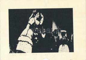 Sass Szilvia (1951-): Neddie. Szitanyomat, papír. Jelzett. Számozott (10/1). Lapszéli sérüléssel. 15x22 cm