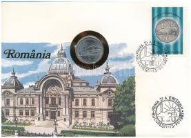 Románia 1966. 1L felbélyegzett borítékban, bélyegzéssel, német nyelvű leírással T:UNC Romania 1966. 1 Leu in envelope with stamp and cancellation, with German description C:UNC