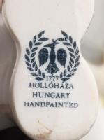 Hollóházi porcelán elefánt, terv.: Schrammel Imre, kézzel festett, jelzett, hibátlan, m: 18 cm