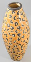 Lengyel leopárdmintás iparművész kerámia váza, hibátlan, m: 38 cm