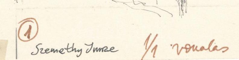 Szemethy Imre (1945-): Lovas (Illusztráció Dino Buzzati "A tatárpuszta" c, kötetéhez), 197...