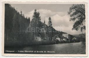 Topánfalva, Topersdorf, Campeni; Uzina Electrica si Scoala de Meserii / Villamos Művek és Szakiskola / Electrical Plant and Trade School