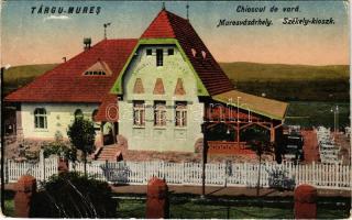 1940 Marosvásárhely, Targu Mures; Chioscul de vara / Székely kioszk. K. J. Bp. / kiosk + "TÁBORI POSTAHIVATAL 54" + "1940 MAROSVÁSÁRHELY VISSZATÉRT" So. Stpl (EB)