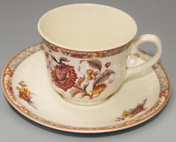 12 darabos angol porcelán összeállítás, jelzett, közte sérültekkel