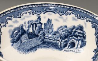 12 darabos angol porcelán összeállítás, jelzett, közte sérültekkel