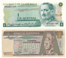 Guatemala 1978. 1Q + 1989. 1/2Q T:AU,VF Guatemala 1978. 1 Quetzal + 1989. 1/2 Quetzal C:AU,VF Krause P#59c, P#72a